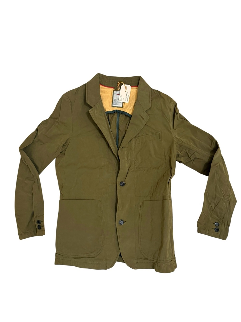 Men's Olive Lightweight Shirt Jacket - Tailored Casual Blazer